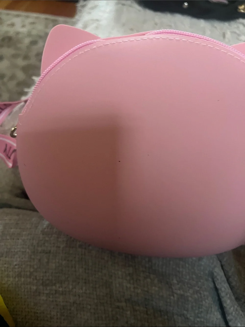 Hello Kitty Pink Silicone Kids Crossbody Purse with Logo Strap